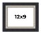 Photo Size Embellished Black Picture Frame - UV Acrylic, Foam Board Backing, Hanging Hardware